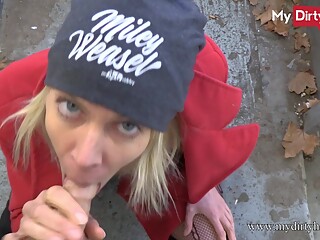 MyDirtyHobby - Public fuck and cumshot at a parking lot
