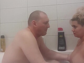 Couple take a shower