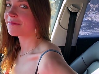 Cute Girl-hitchhiker Agreed to Give a Blowjob for Money - Public Agent